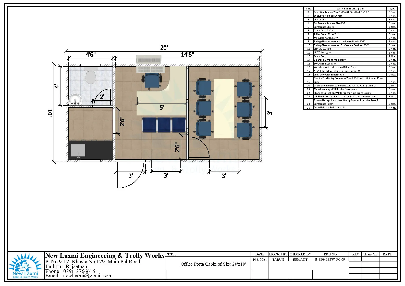 Office Cabin Layout